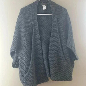 [O/S]Anthropologie Elsamanda Angra  Wool Blend knit Gray Cardigan